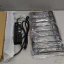 CCCEI Modular Power Tool Organizer Wall Mount with Charging Station. Garage Drill Storage Shelf with Hooks, Heavy Duty Rack, Tool Battery Holder Built in 8 Outlet. Gift for Men. Red, 1 Pack