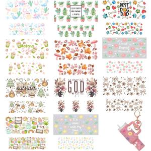 42pcs God Camiping Jesus Plant Cactus MINI UV DTF Stickers for 40oz Cups Keychain Sunflower Book mini uvdtf Key Pendant Packaging for Tumbler Rub on Bow Ghost Dog Dad Cat Lemon DIY Crafts Shell Summer