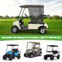 10L0L Golf Cart Sun Shade Cover for Club Car DS Precedent and EZGO TXT RXV, UV Heat Resistant Sunshade Curtain