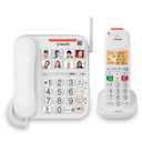VTech SN5147 Amplified Corded/Cordless Senior Phone with Answering Machine, Big Buttons, 90dB Extra-Loud Ringer, 50dB Audio Assist, Call Blocker