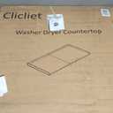 Washer Dryer Countertop, Laundry Countertop with Edge Rails, 27.5" Depth x 54" Washer and Dryer Covers for The top, for for Laundry Room Organization and StorageRetro Brown