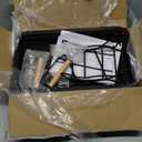 3 Tier Fruit Basket Bowl with 2 Banana Hangers for Kitchen Counter, Vegetable Countertop Produce Storage Holder, Large Capacity Metal Wire Fruits Stand Organizer for Onion Potato Bread Snack, Black