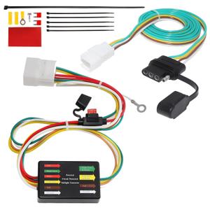MECMO 4-Pin Trailer Wiring Harness 56217 for 2008-2019 Toyota Highlander, 2018-2022 Lexus RX 350, Plug and Play 4-Way Flat T-Connector Custom Towing Hitch Wiring for Highlander Trailer Light Connect