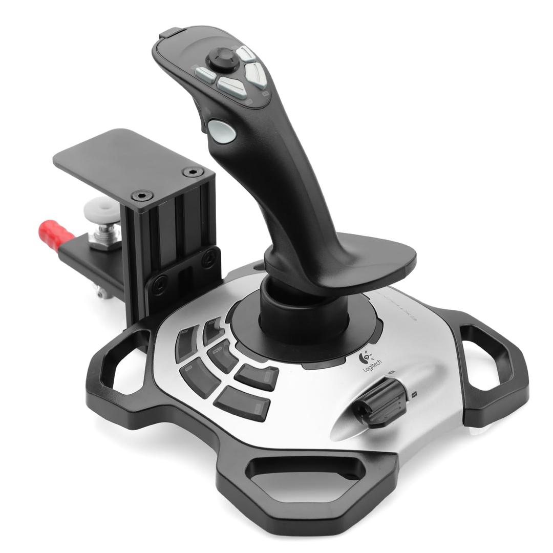 Huye Steel Clamp-on Joystick Mount Designed for Logitech G Extreme 3D PRO Joystick for Windows, Adjustable Durable Steel Desk Mount Holder