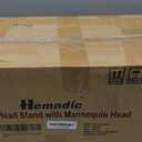 Hemndic Wig Stand with Head, Height Adjustable Wig Stand, Wig Head Stand with Mannequin Head with Extra Wig head Clamp Stand