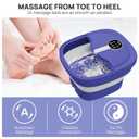 HOSPAN Collapsible Foot Spa Electric Rotary Massage, Foot Bath with Heat, Bubble, Remote, and 24 Motorized Shiatsu Massage Balls. Pedicure Foot Spa for Feet Stress Relief - FS02A