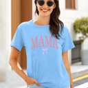 Mama Shirts for Women Mom Shirt Mother's Day T-Shirt Funny Graphic Short Sleeve Tops (Blue, X-Large) (XL)