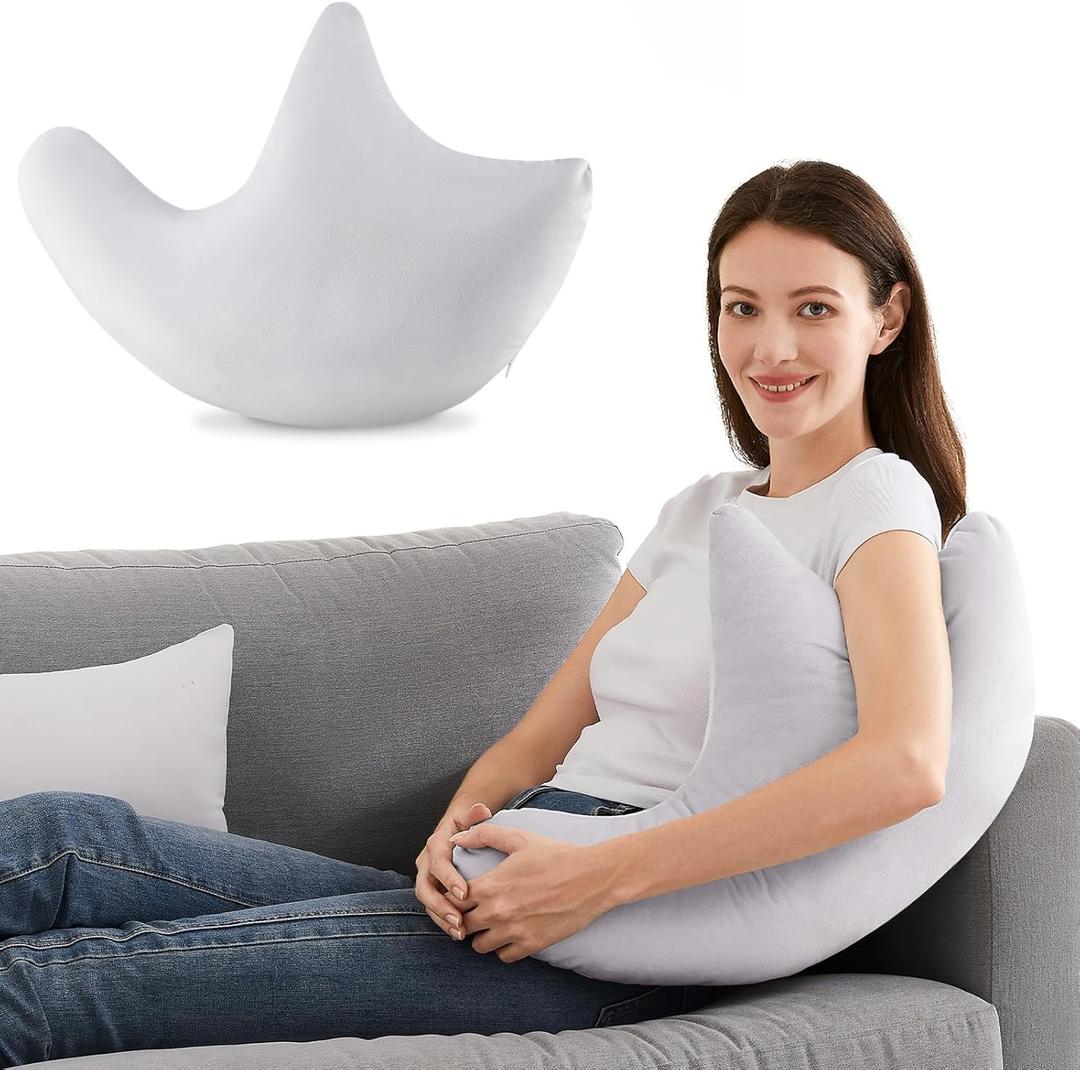 HARBOREST Shoulder Surgery Pillow - Shoulder Pillow for Shoulder Pain, Rotator Cuff Pillow for Sitting (Light Grey) (Without Shoulder Strap)