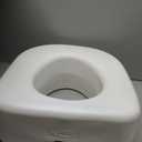 HealthSmart Enhanced Comfort 5" Raised (Round) Toilet Seat Risers for Seniors 5 Slip Resistant Pads FSA/HSA Eligible Padded Toilet Seat Elevation 15.7 x 15.2 x 6.1