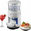 Commercial Shaved Crusher Ice Machine, 1200LB/H Snow Cone Machine with 25L Storage Box, Ice Texture Control, 650W 500RPM Electric Snow Cone Maker for Home, Bars, Cafes, Parties, White