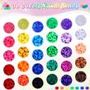 JOICEE 10000Pcs Pony Beads Bulk, 30 Assorted Colors Kandi Beads Rainbow Pony Beads for Making Friendship Bracelet Necklaces Jewelry Hair Braiding DIY Craft Gifts