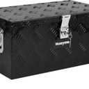 Aluminum Truck Tool Box, Heavy Duty Waterproof Truck Storage Organizer, Pickup Truck Bed RV Trailer with Side Handle, Lock and Keys (Black, 20-INCH)