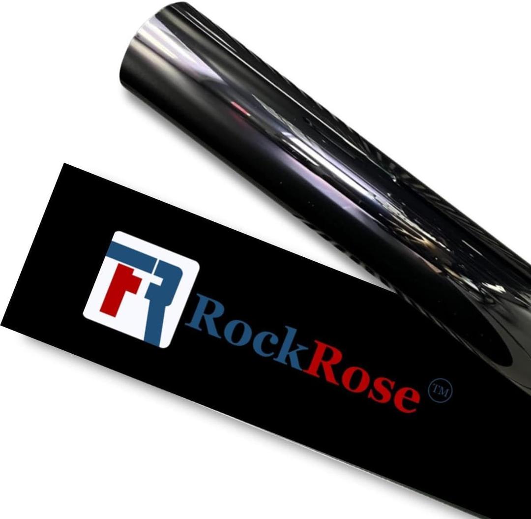 RockRose 20% Nano Ceramic Car Window Tint 24 in x 5FT 2PLY Privacy Film Heat Block, 99% UVR, and 85% IRR Block for Auto or Home Strong Adhesive, Easy Shrink, Plotter Friendly - Charcoal