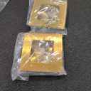 Homotek Recessed Sliding Closet Door Finger Pulls, 23/4 Inch Square, 21/8 Inch Diameter, Stainless Steel, Flush Handles for Pocket, Bypass, Barn Door Drawer Pulls (Brushed Gold, 2 Pack)