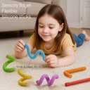 3 x Fidget Sensory Sticks for Kids,6PCS Textured Fidget Toys for Stress Anxiety Autistic ADHD,Calm Down Travel Airplane Essentials Toys,Stuffers Gifts for Teens Boys Girls