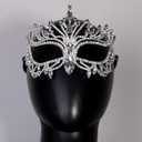 Bling Rhinestone Masquerade Mask For Women Ball Costume Crystal Face Mask Carnival Jewelry