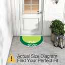 LUMI Half Circle Front Door Mat, 24x36 Red Outdoor Doormat for Entrance, Heavy Duty Rubber Backing, All Weather Waterproof Dirt Trapper, Easy to Clean, Fade Resistant