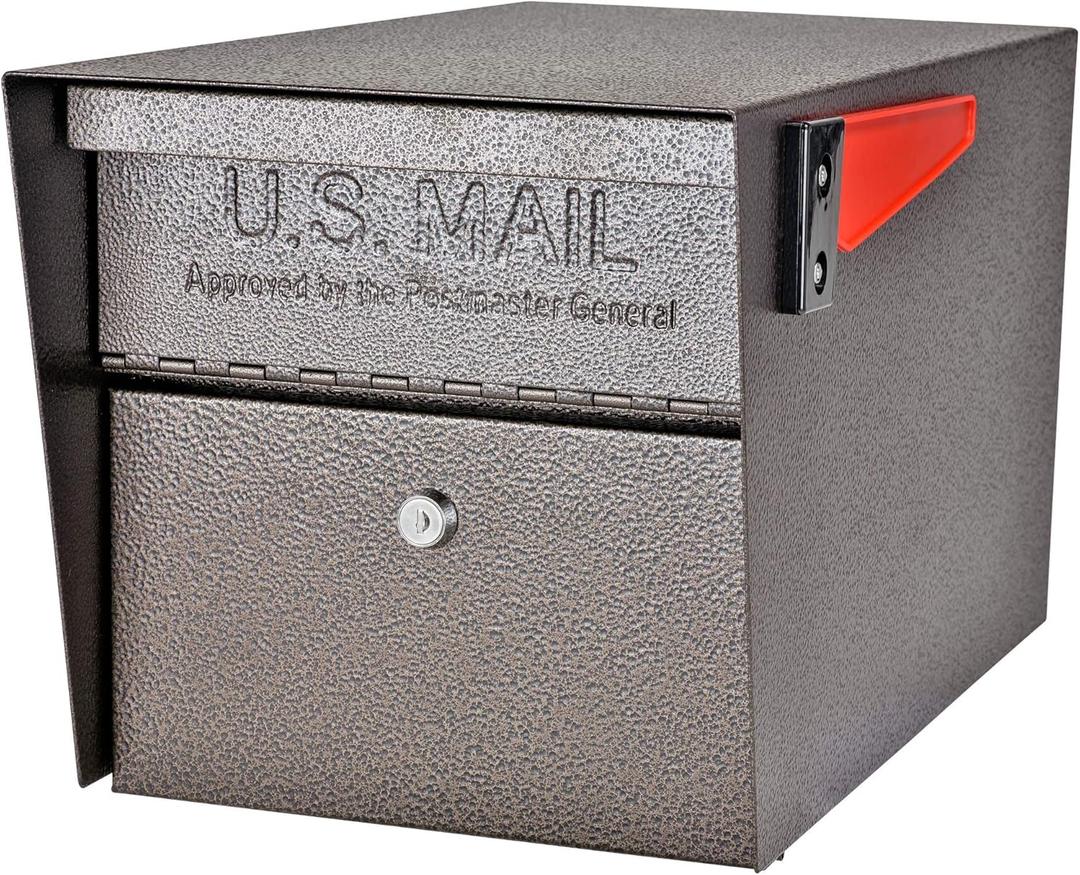 Mail Boss 7508 Curbside Mail Manager Security, Bronze Locking Mailbox