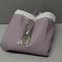 N&Y HOME Waffle Weave Shower Curtain with Snap-in Fabric Liner & 12 Metal Hooks Set - Hotel Style, Waterproof & Washable, Heavyweight Fabric & Mesh Top Window - 71x72, Lavender