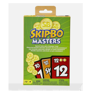 Multicolor Skip Bo Masters Game with Special Strategy Coins for Family Fun