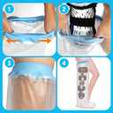 Waterproof Extra Wide Full Leg Cast Cover for Shower Adults, Extra Large Full Leg Shower Cover, Watertight Silicone Foot Protector for Plus Size Adults Surgery Shower Boot, XL