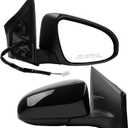Dasbecan Right Passenger Side Mirror Compatible with Toyota Corolla 2014-2019 Power Glass Manual Folding Non-Heated Paint to Match Door Mirror Assembly Replaces TO1321293 Black 3Pins