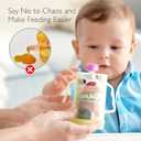 Momcozy Baby Pouch Holder No Squeeze, Baby Food & Juice Box Holder, Mess-Free, Easy Grip for Self-Feeding, BPA-Free & DEHP-Free, Must-Have for Babies, Yellow