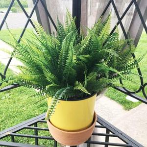 1 Pcs Fake Boston Fern Artificial Plants and Greenery UV Resistant Fake Plants No Fade Faux Ferns for Outdoor Planter Large Artificial Ferns for Outdoors Indoor for House Garden Office Porch Window