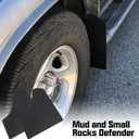 SUNPIE Car Mud Flaps Universal Fit Black Splash Guards (4 Pack) with 20 Pieces 6mm Fastener Rivet Clips