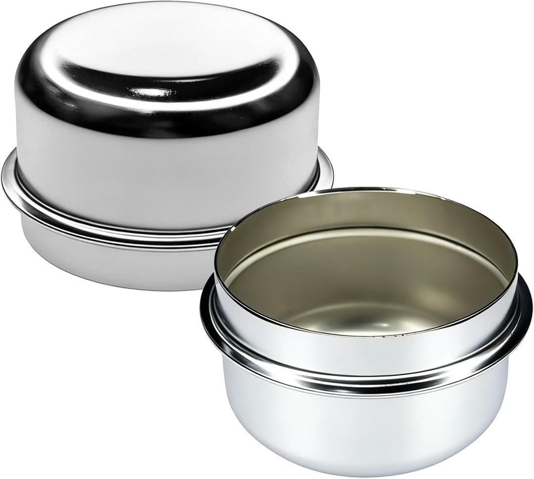 ESWW 2PCS 1.98" Trailer Hub Dust Caps, Trailer Axle Caps Kit, Wheel Bearing Dust Cap Cup Grease Cover Replacement, Hub Bearing Cover Compatible with 2000-3500 lbs Lube Towed Vehicle Camper RV