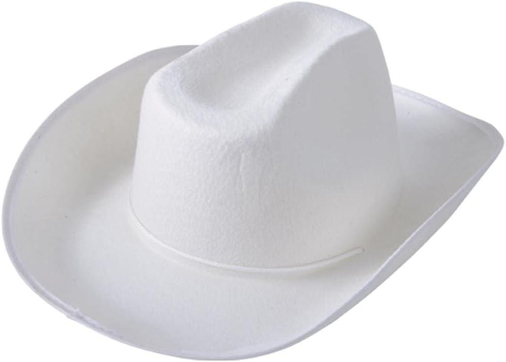 U. S. Toy White Kids Cowboy Hat, Felt Cowgirl Hat for Girls and Boys, Dress-Up and Costume Parties, Perfect for Halloween, Adult Sized, 1-Pack, 3 Years & Older