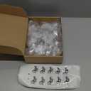 Patelai 12 Pieces Christmas Drink Balls Clear Shot Glass Ornaments 50 ml Plastic Fillable Tree Ornaments Xmas Water Bottle Bulbs with Stickers for Holiday Wedding Party Decor (Silver)