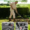 Luvenia 2-in-1 Hoe Garden Tool and Weed Puller Tool, 60 Inch Long Handle Garden Hoe Heavy Duty, Stainless Steel Triangle Hoe for Gardening Planting, Weeding, Digging, Loosening Soil, Sharp Edge