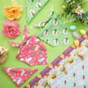 Abbylike 100 Pcs Easter Dog Bandanas Bulk Bunny Egg Carrot Bandanas for Dogs Triangle Kerchief Bibs Scarf Set for Pet Costume Easter Photo Props Accessories Pet Shops, 25 Styles (25.6 x 17.7 x 17.7)