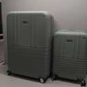 Jessica Simpson Countryside 2-Piece Set (21" & 30") Expandable 8-Wheel Spinner Large Checked Luggage Suitcase, Chinois Green