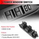 84040-33100 Master Window Switch Power Control Button Front Driver Side Fit for Toyota Sienna 2011-2014, 4Runner 2010-2015