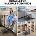 2 Step Stool with Handle for Elderly - Bed Steps for High Beds with Adjustable Handrail &Non-Slip Platform, Holds up to 450 lbs