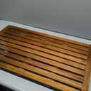 Teak Shower Mat, 32 x 18 inch Wood Bath Mat for Inside Shower, Wooden Shower Floor Teak Wood Mat for Bathroom Spa & Outdoor Use - SM-002V