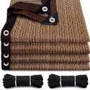 90% Shade Cloth, Waterproof and Breathable Mesh Shade with Built-in Eyelets for Easy Installation. Suitable Shade Cloth for Garden, and More. Mocha. 10 x 20 FT (3 x 6 M)