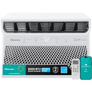 Hisense WCT08W25A Window Air Conditioner, 8,000 BTU, White