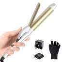 2 in 1 Dual Voltage (110V-240V) 1.25 Inch Normal Size Hair Curler and Straightener