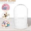 VOSAREA 10pcs Plastic Snow Globe DIY Clear Light Bulbs Snow Globes Water Globe Jar with Screw Off Cap Candy Cookies Jar for DIY Crafts Plant Flower Moss Landscape