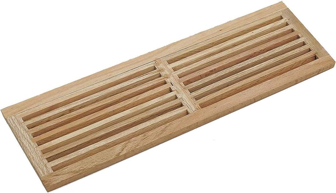 WELLAND Red Oak 32-Inch Hardwood Register Cold Air Return Wall Vent