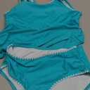 blibean Tween Girl Swimsuits Little Kids Girls Summer Swim Bathing Suits Teen Fashion Two Piece Bikini Boho Hawaii Swimwear Beach Sets Traje Baño Niñas Size 14-15 Year Old Mint Green