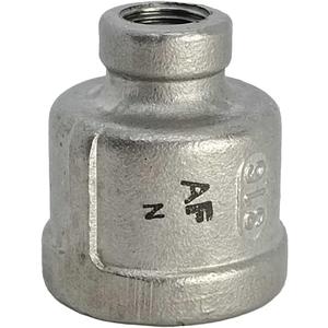 AF Hydro Stainless Steel SS316 Reducing Coupling Pipe Fitting, 1'' NPT x 1/2” NPT Female Thread, Pressure Rating up to 150 PSI, Class 150 Reducer Connector Adapter, 2 pcs in a pack