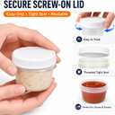 2 x METAPACK 9 Pack 4 oz Food Storage Containers with Twist Lids, BPA-Free Plastic Portion Cups with Labels, Reusable Snack Containers for Sauces, Dips, Meal Prep, Microwave Dishwasher Freezer Safe