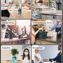 MaxGear 4x9 inch Brochure Holder, 6 Pack Acrylic Display Stand with Business Card Slot, Countertop Literature, Flyer, Trifold, Pamphlet, Booklet Menu Organizer