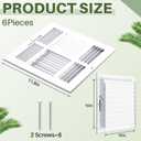 6 Pcs 10 x 10 Inch 4 Way Air Vent Cover for Wall or Ceiling Steel