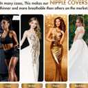 2 x Nipple Cover Plus size Nipple Covers 1/2/3 Pair Silicone Nipple Pasties Sticky Adhesive Reusable for Women Cup AA- G (Beige)