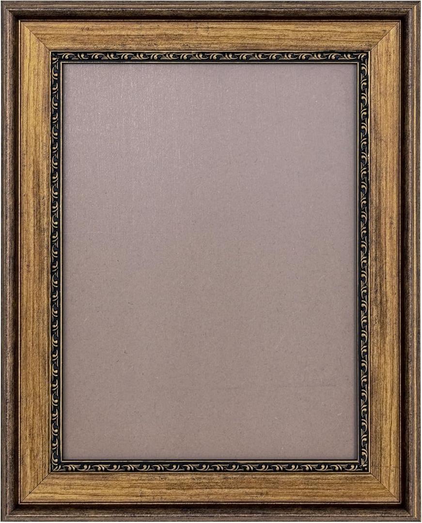 Vintage 12x16 inches Picture Frames for Collage Wall Art Decor: Antique Framed for 12 by 16 Photo Frame, Poster Artwork Painting Frame, Gallery Art Display, Brown Classic Frame 12x16, Bronze 